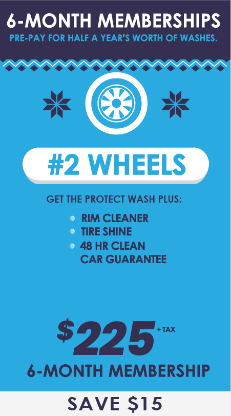 $20, Includes: Hand Prep, Hand-Dry Finish, Bug-Free Guarantee, Free Vacuums, Hand-Dry Door Jambs, Under-body Spray, Rain Repellent, Hot Wax, Rim Cleaner, Tire Shine, Total Body Protectant, Mud Blasters, 48-Hour Clean-Car Guarantee